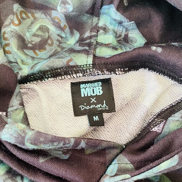 RARE 2015 💎DIAMOND X MOB PULLOVER HOODIE & SUPREME B1 TCH BUCKET HAT SET Size M - Picture 8 of 15